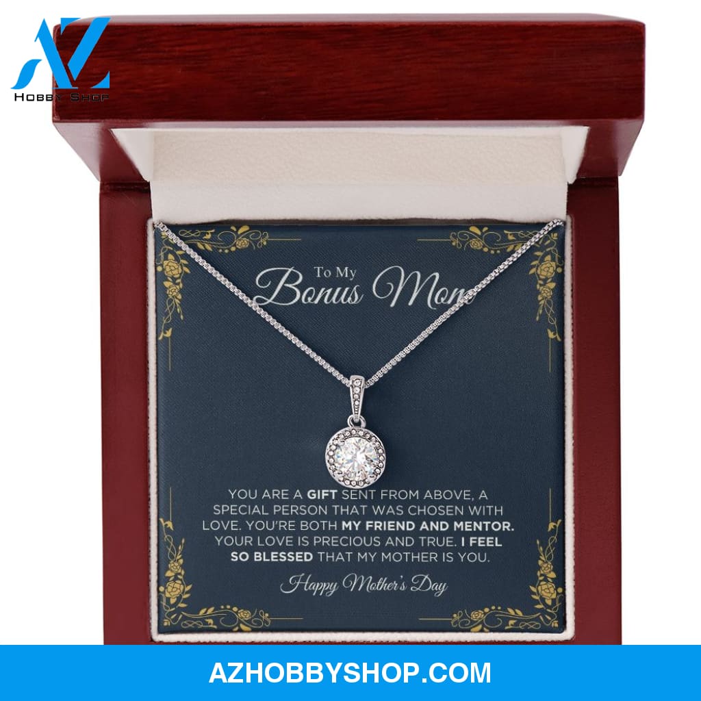 To My Bonus Mom - Happy Mother's Day - Eternal Hope Silver Necklace