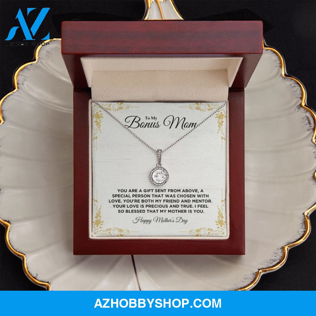 To My Bonus Mom - Happy Mother's Day - Eternal Hope Silver Necklace