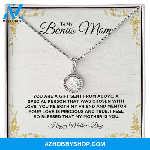 To My Bonus Mom - Happy Mother's Day - Eternal Hope Silver Necklace