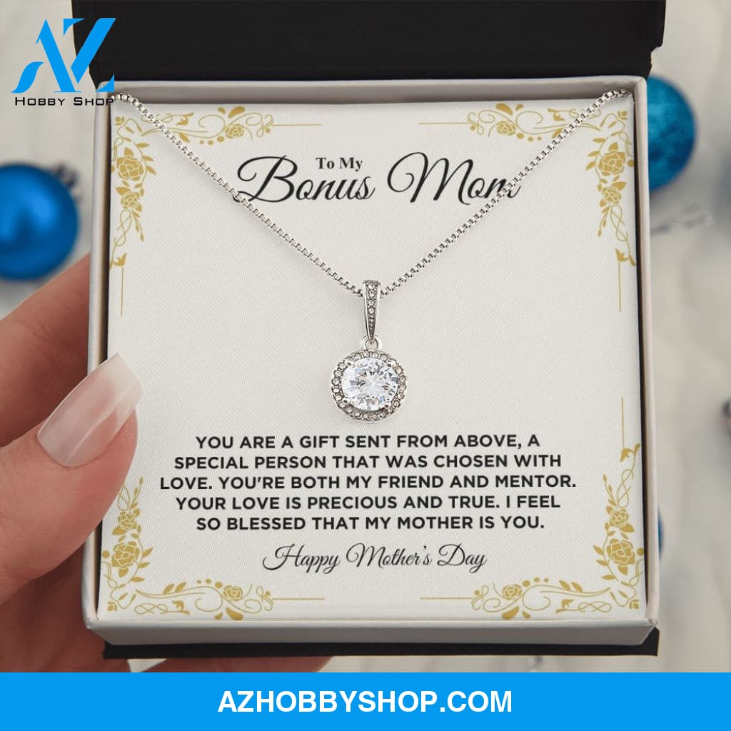 To My Bonus Mom - Happy Mother's Day - Eternal Hope Silver Necklace
