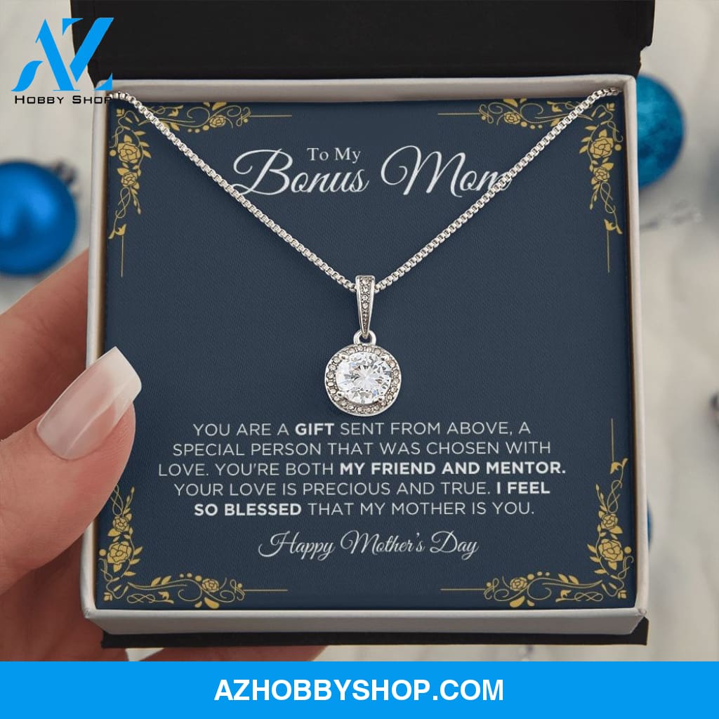 To My Bonus Mom - Happy Mother's Day - Eternal Hope Silver Necklace