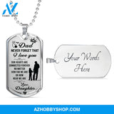 To My DAD - Graphical Dog Tag & Ball chain (steel)