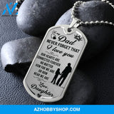 To My DAD - Graphical Dog Tag & Ball chain (steel)