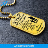 To My DAD - Graphical Dog Tag & Ball chain (steel)