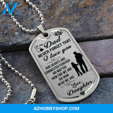 To My DAD - Graphical Dog Tag & Ball chain (steel)