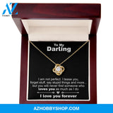 To My Darling, I am Not Perfect - Love Knot Necklace