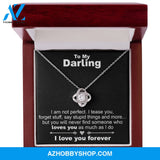 To My Darling, I am Not Perfect - Love Knot Necklace