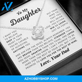 To My Daughter - Aim For The Skies - Love Knot Necklace