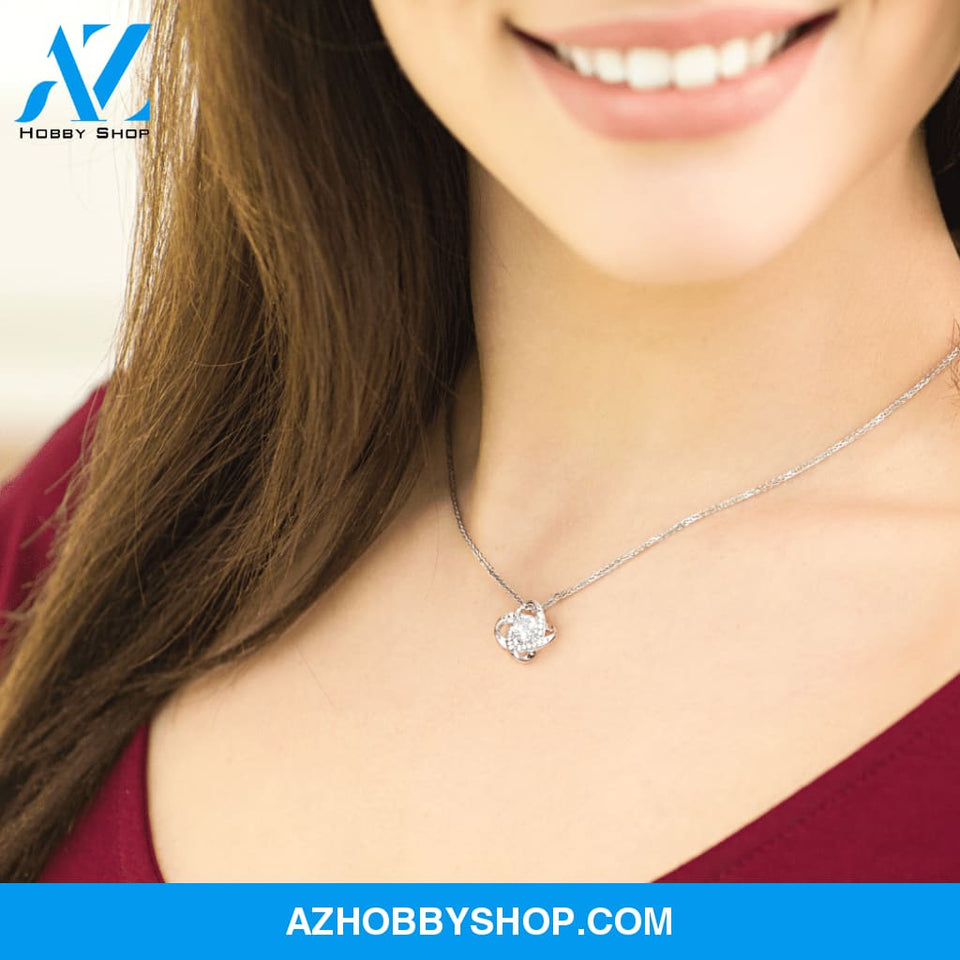 To My Daughter - Aim For The Skies - Love Knot Necklace