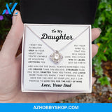 To My Daughter - Aim For The Skies - Love Knot Necklace