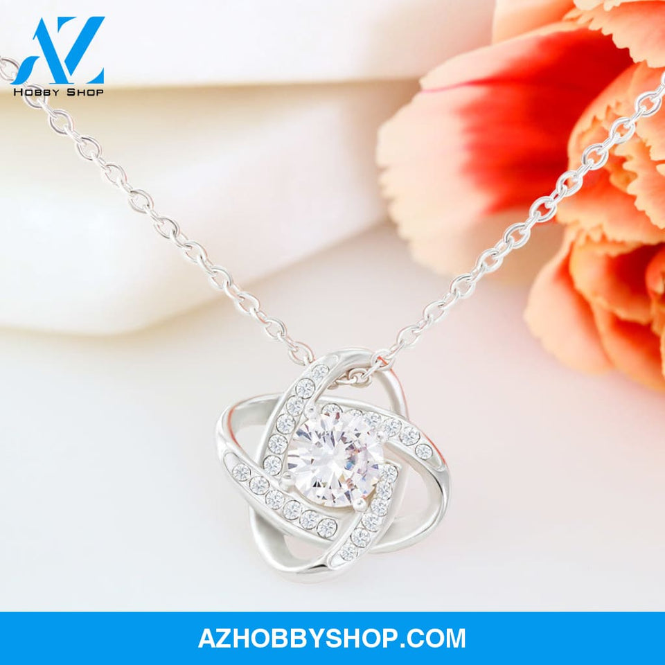 To My Daughter - Aim For The Skies - Love Knot Necklace