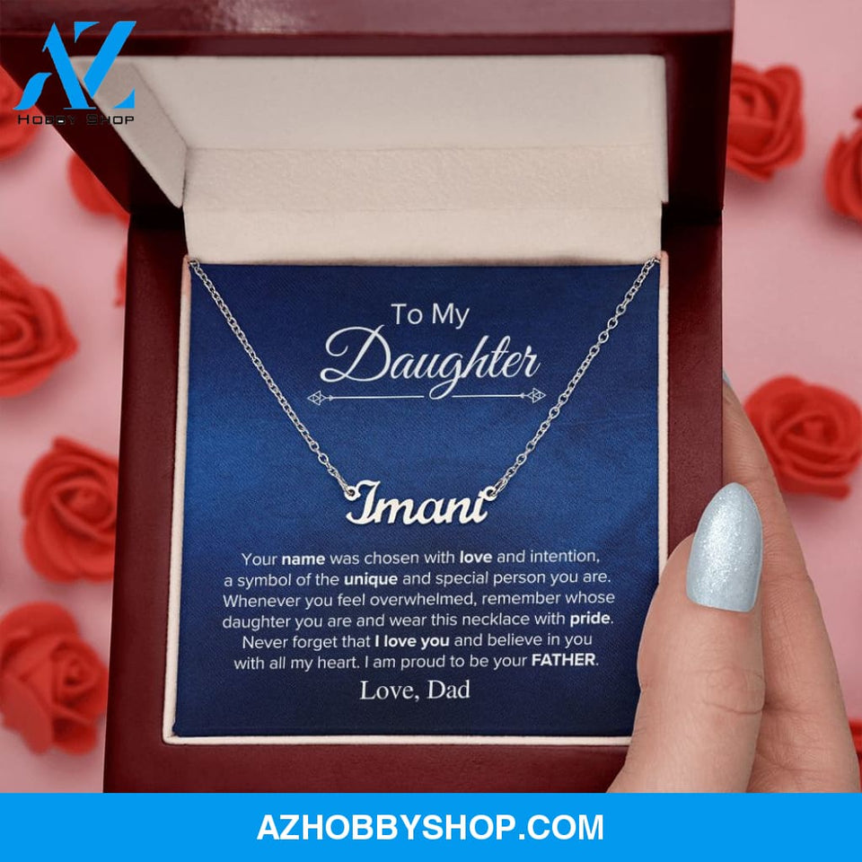 To My Daughter - Chosen - Name Necklace