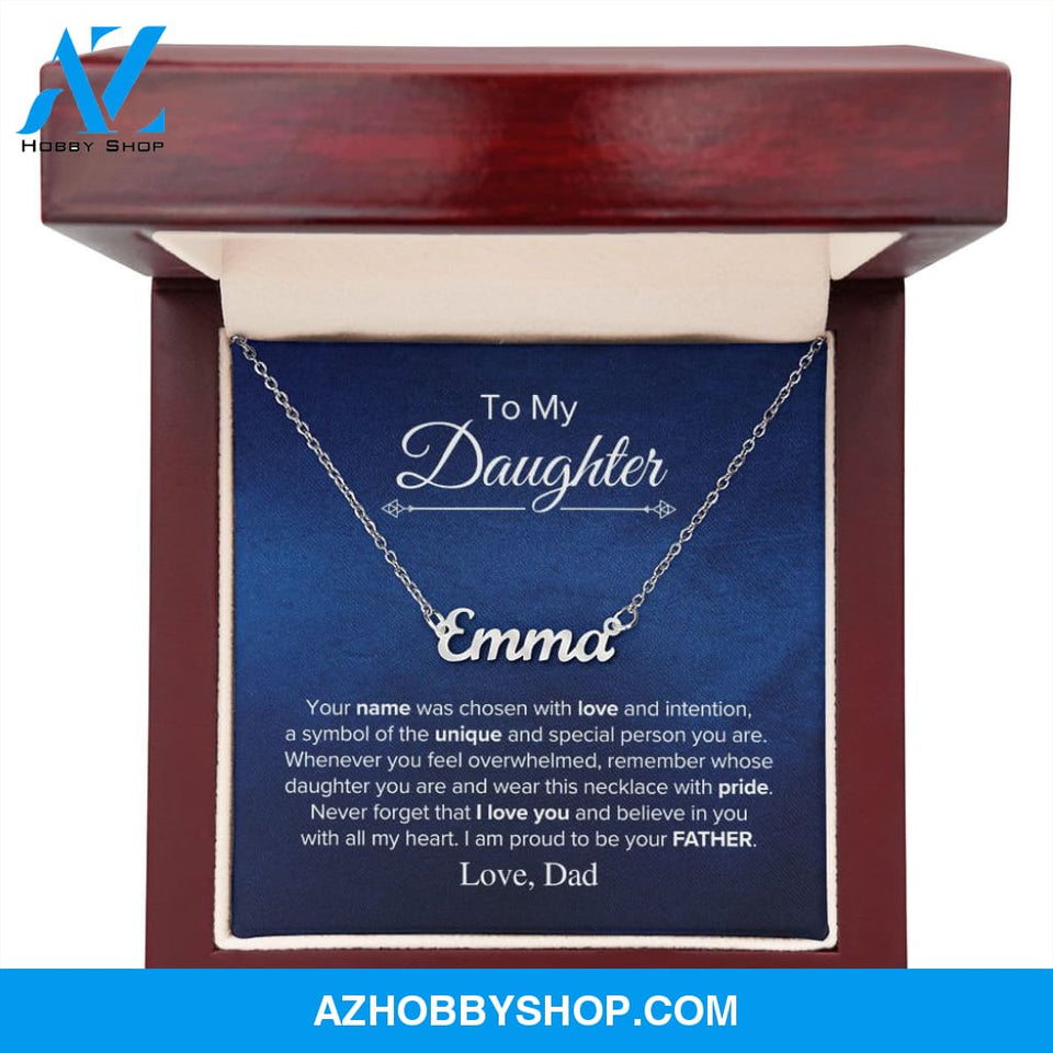 To My Daughter - Chosen - Name Necklace