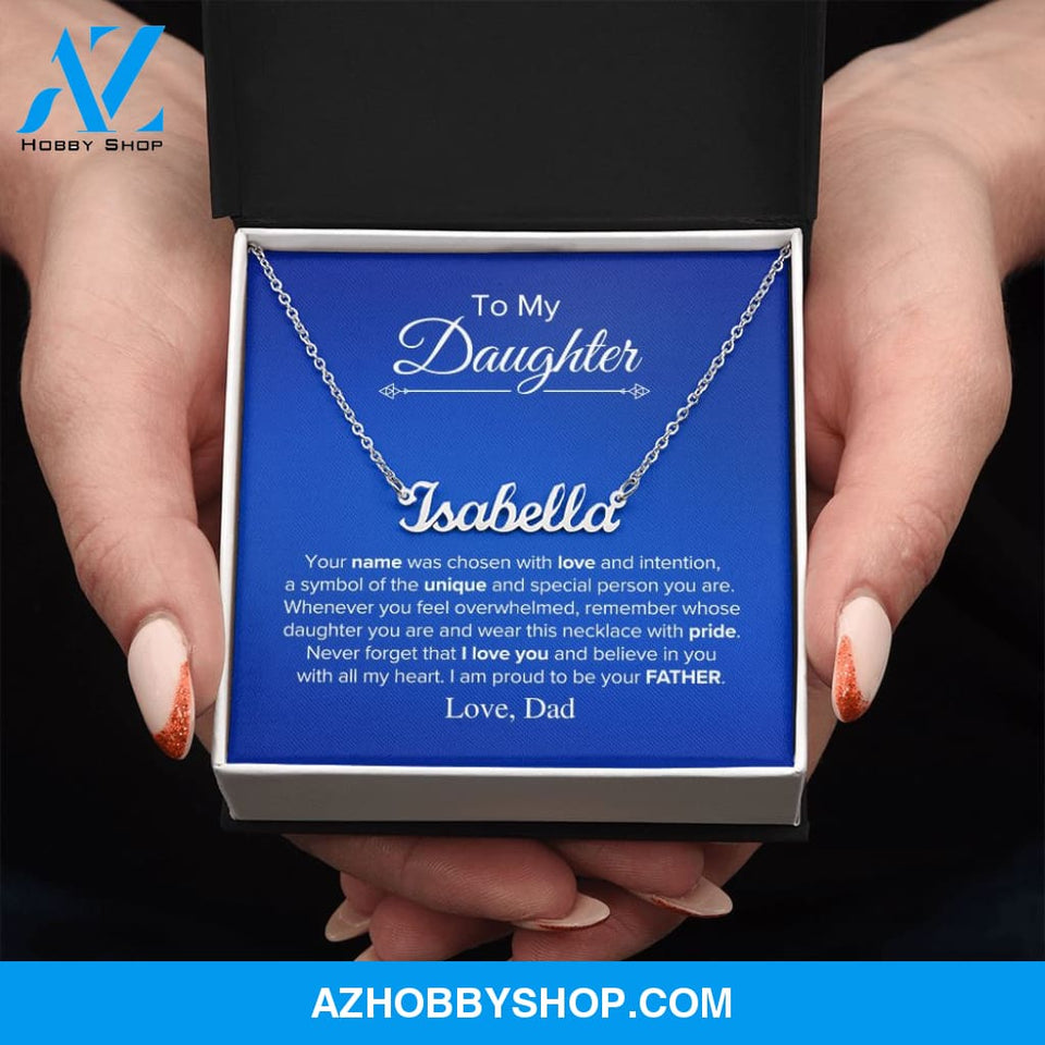 To My Daughter - Chosen - Name Necklace