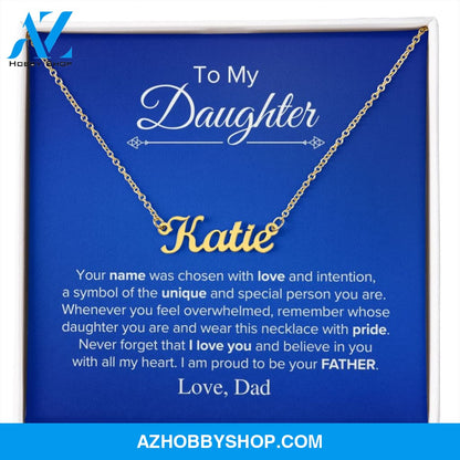 To My Daughter - Chosen - Name Necklace