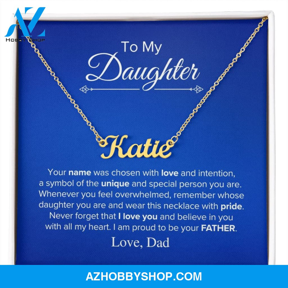 To My Daughter - Chosen - Name Necklace