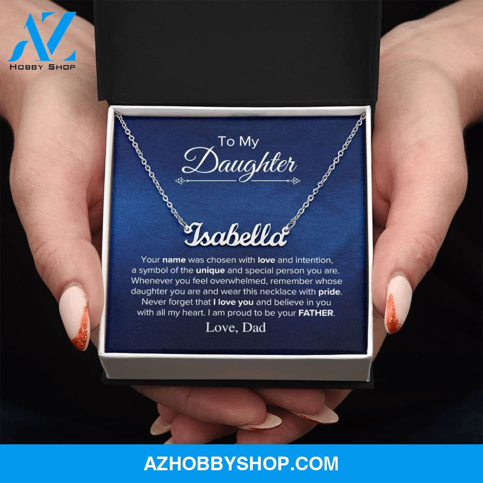 To My Daughter - Chosen - Name Necklace