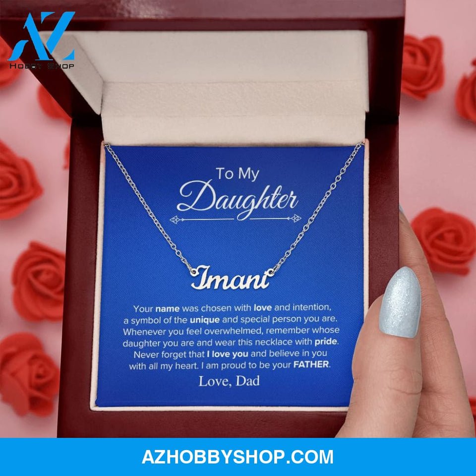 To My Daughter - Chosen - Name Necklace