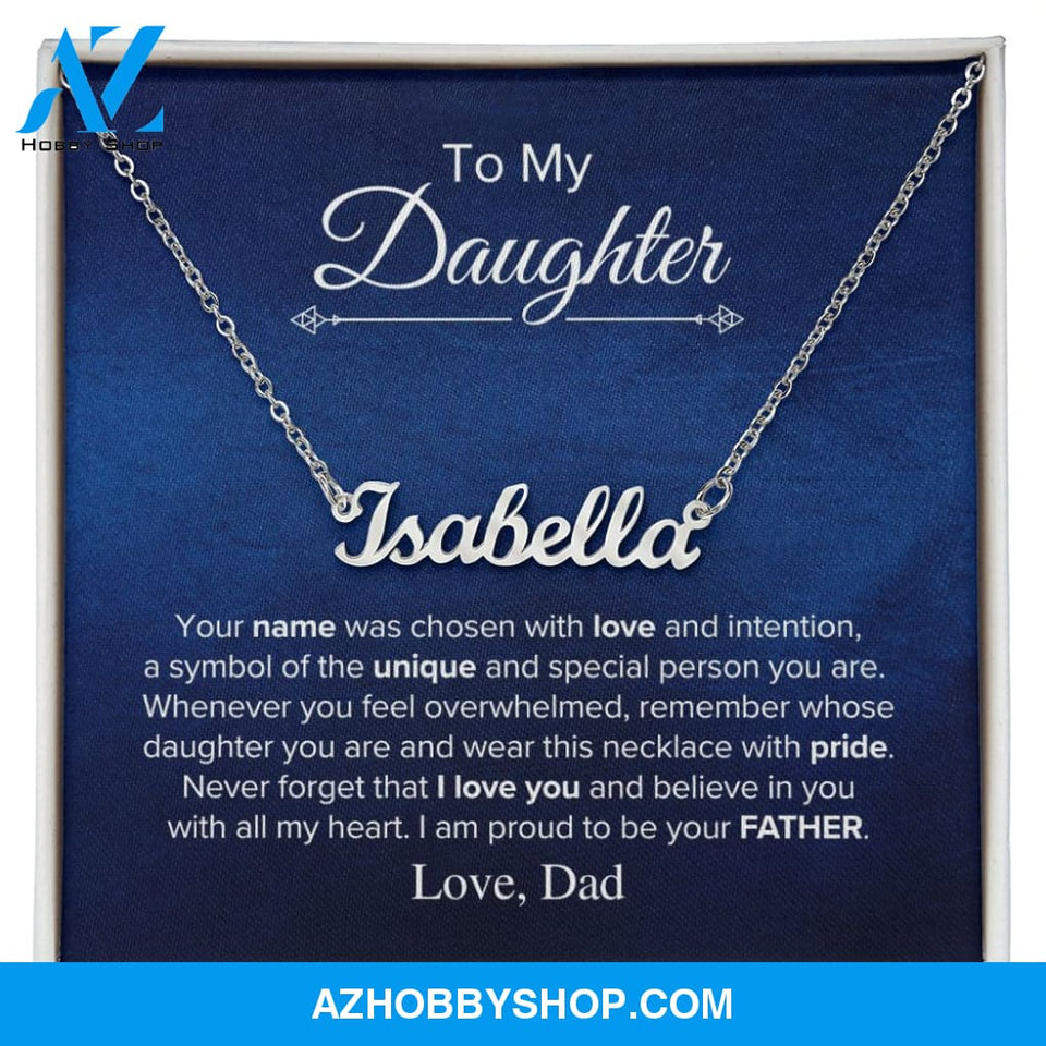 To My Daughter - Chosen - Name Necklace