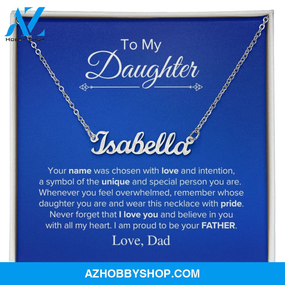 To My Daughter - Chosen - Name Necklace