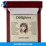 To My Daughter from Dad White Gold Love Knot Necklace "Never Forget That I Love You"