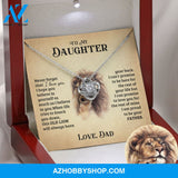 To My Daughter from Dad White Gold Love Knot Necklace "Never Forget That I Love You"