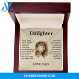 To My Daughter from Dad White Gold Love Knot Necklace "Never Forget That I Love You"