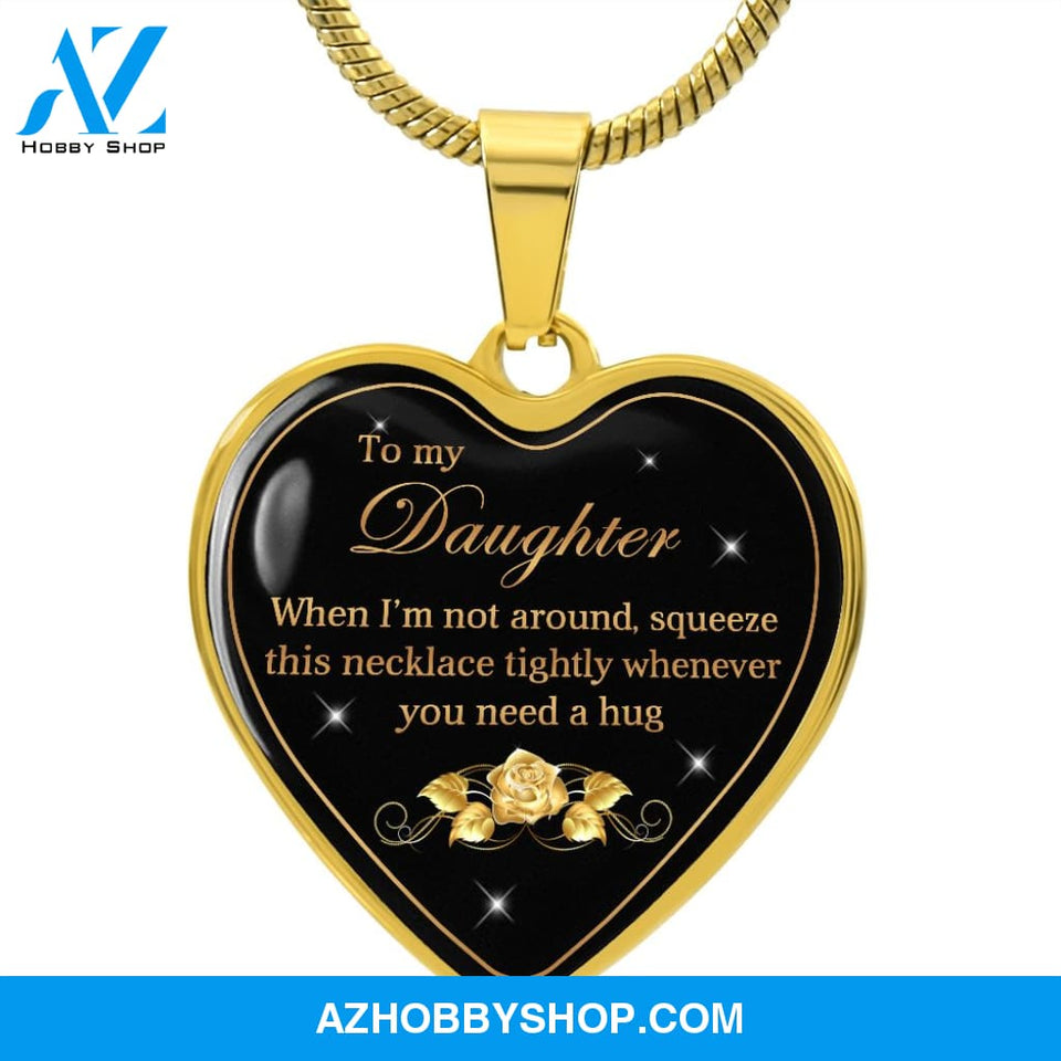 To My Daughter | Hug | Heart Pendant