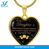 To My Daughter | Hug | Heart Pendant