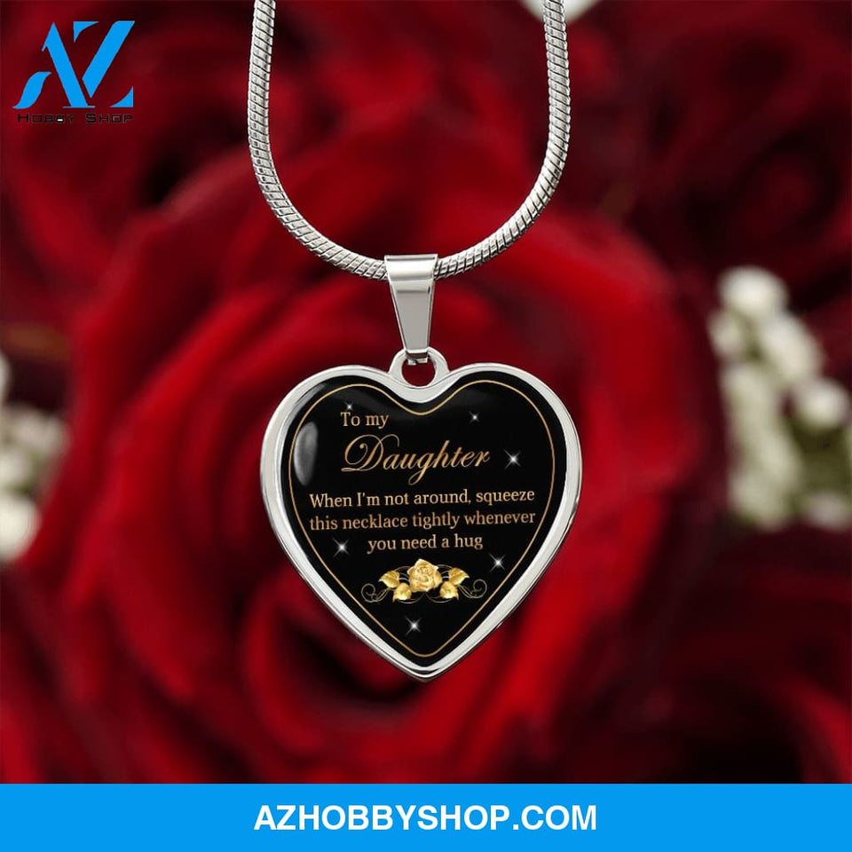 To My Daughter | Hug | Heart Pendant