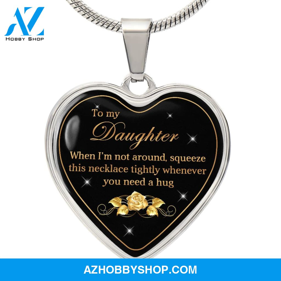 To My Daughter | Hug | Heart Pendant