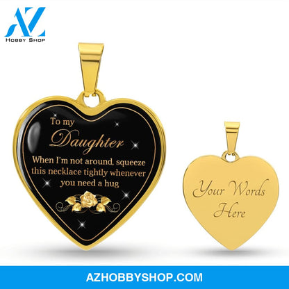 To My Daughter | Hug | Heart Pendant