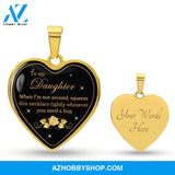 To My Daughter | Hug | Heart Pendant