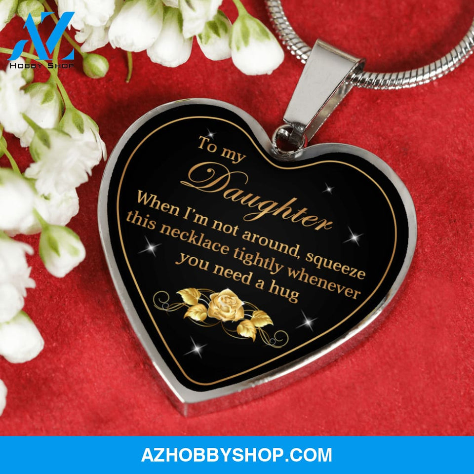 To My Daughter | Hug | Heart Pendant