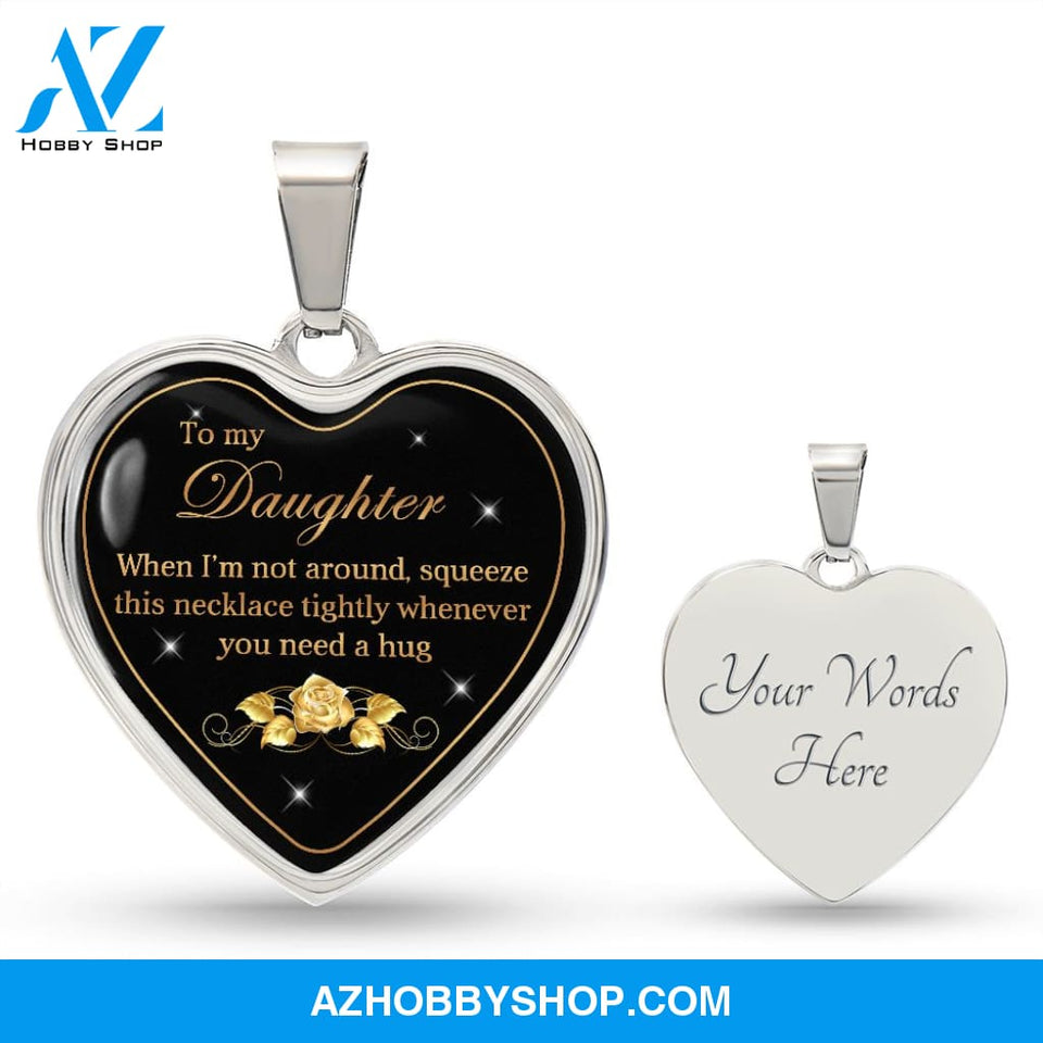 To My Daughter | Hug | Heart Pendant