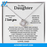 To My Daughter, I Hope You, Gift For Daughter From Dad, Love Knot Necklace
