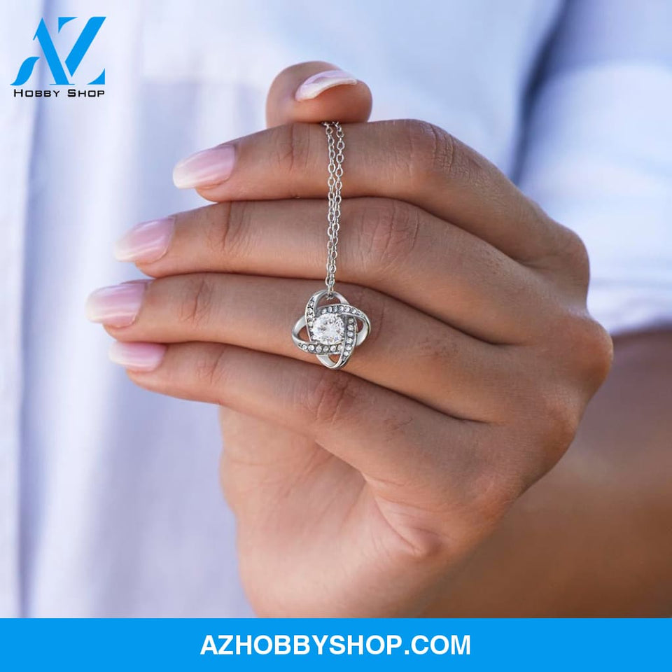 To My Daughter, I Hope You, Gift For Daughter From Dad, Love Knot Necklace