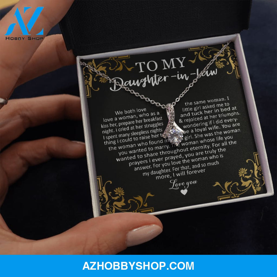 To My Daughter In Law with pride - Alluring Silver Necklace