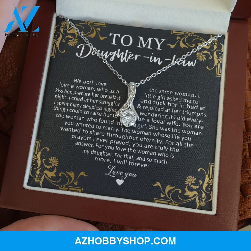 To My Daughter In Law with pride - Alluring Silver Necklace
