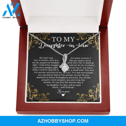 To My Daughter In Law with pride - Alluring Silver Necklace