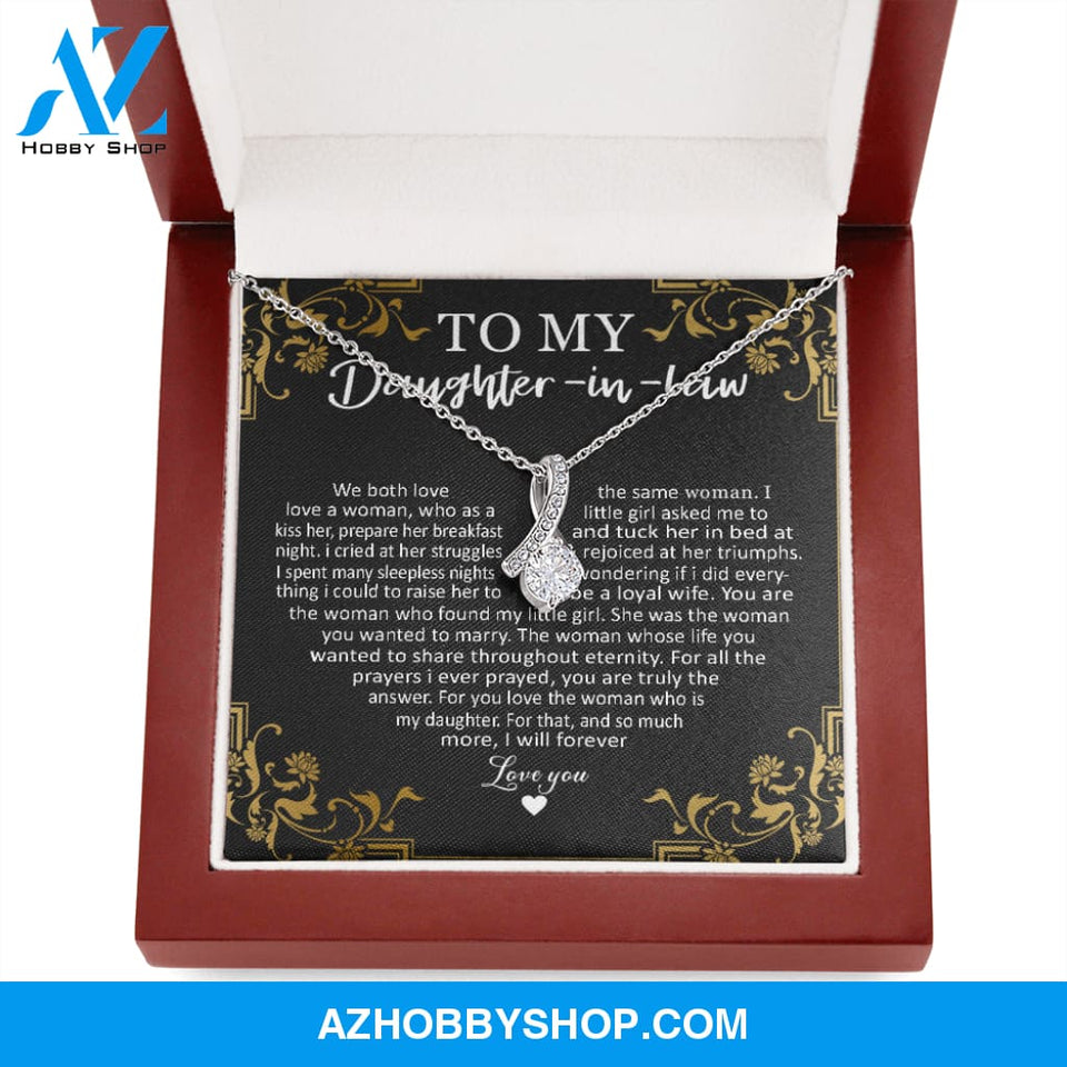 To My Daughter In Law with pride - Alluring Silver Necklace