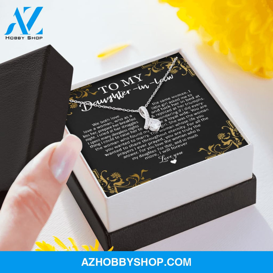 To My Daughter In Law with pride - Alluring Silver Necklace