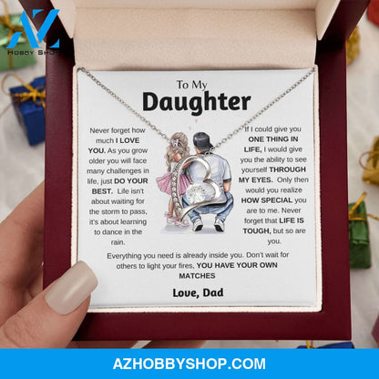 To My Daughter | Just Do Your Best | Forever Love Necklace
