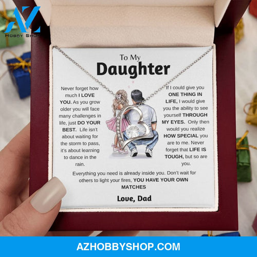 To My Daughter | Just Do Your Best | Forever Love Necklace