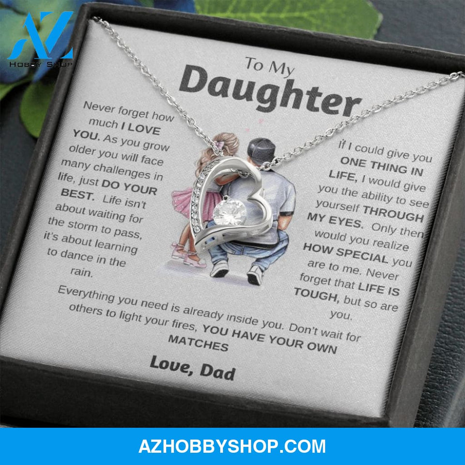To My Daughter | Just Do Your Best | Forever Love Necklace