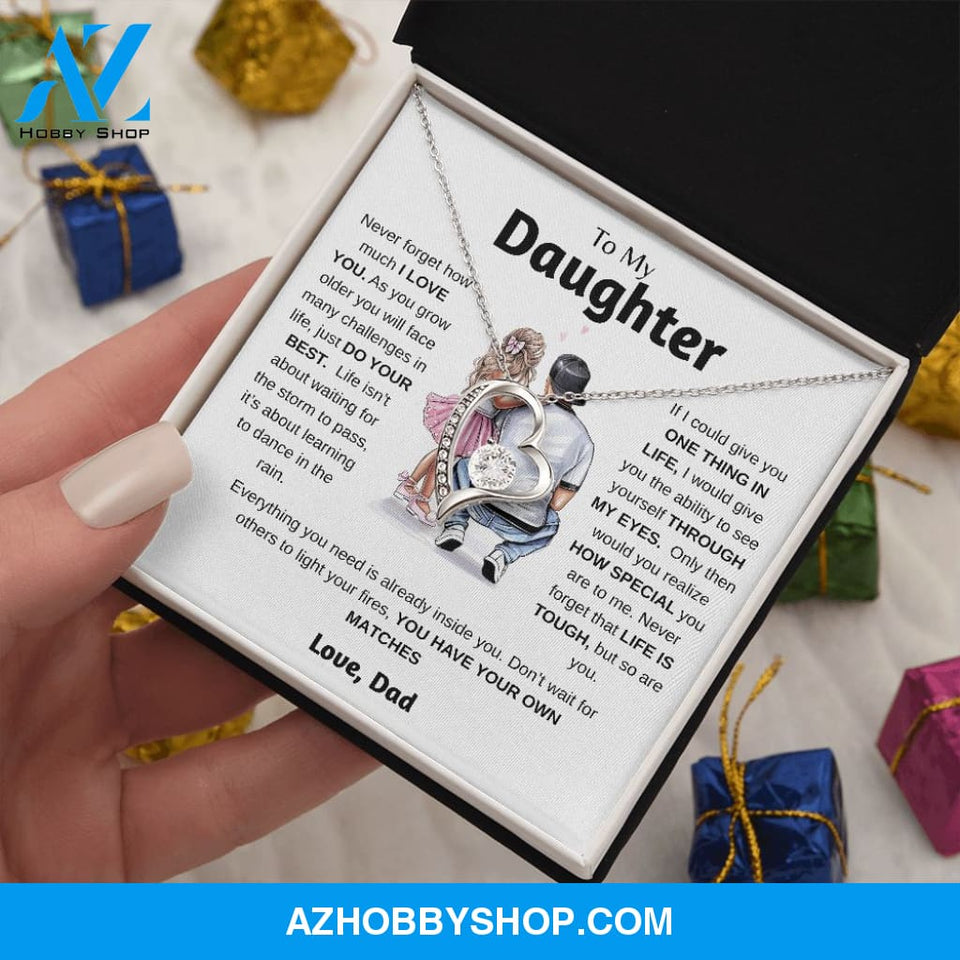 To My Daughter | Just Do Your Best | Forever Love Necklace