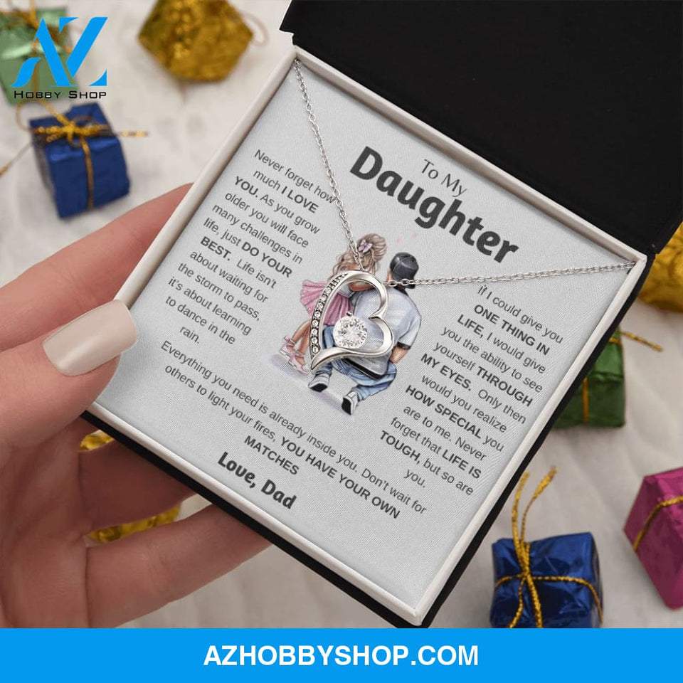 To My Daughter | Just Do Your Best | Forever Love Necklace