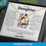 To My Daughter | Just Do Your Best | Forever Love Necklace