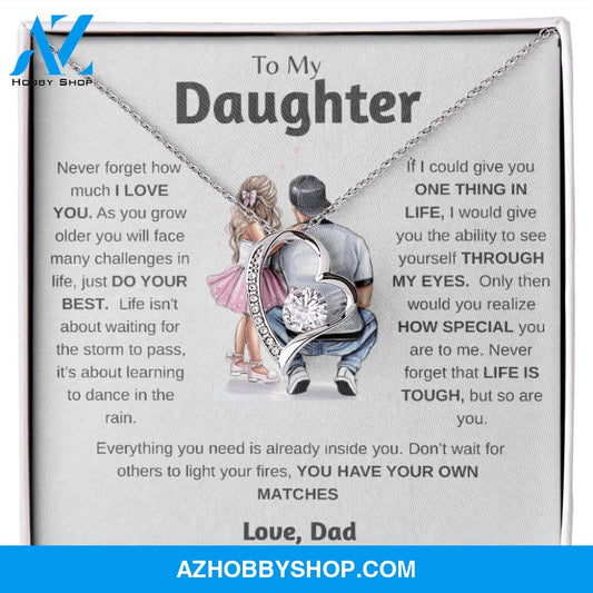 To My Daughter | Just Do Your Best | Forever Love Necklace