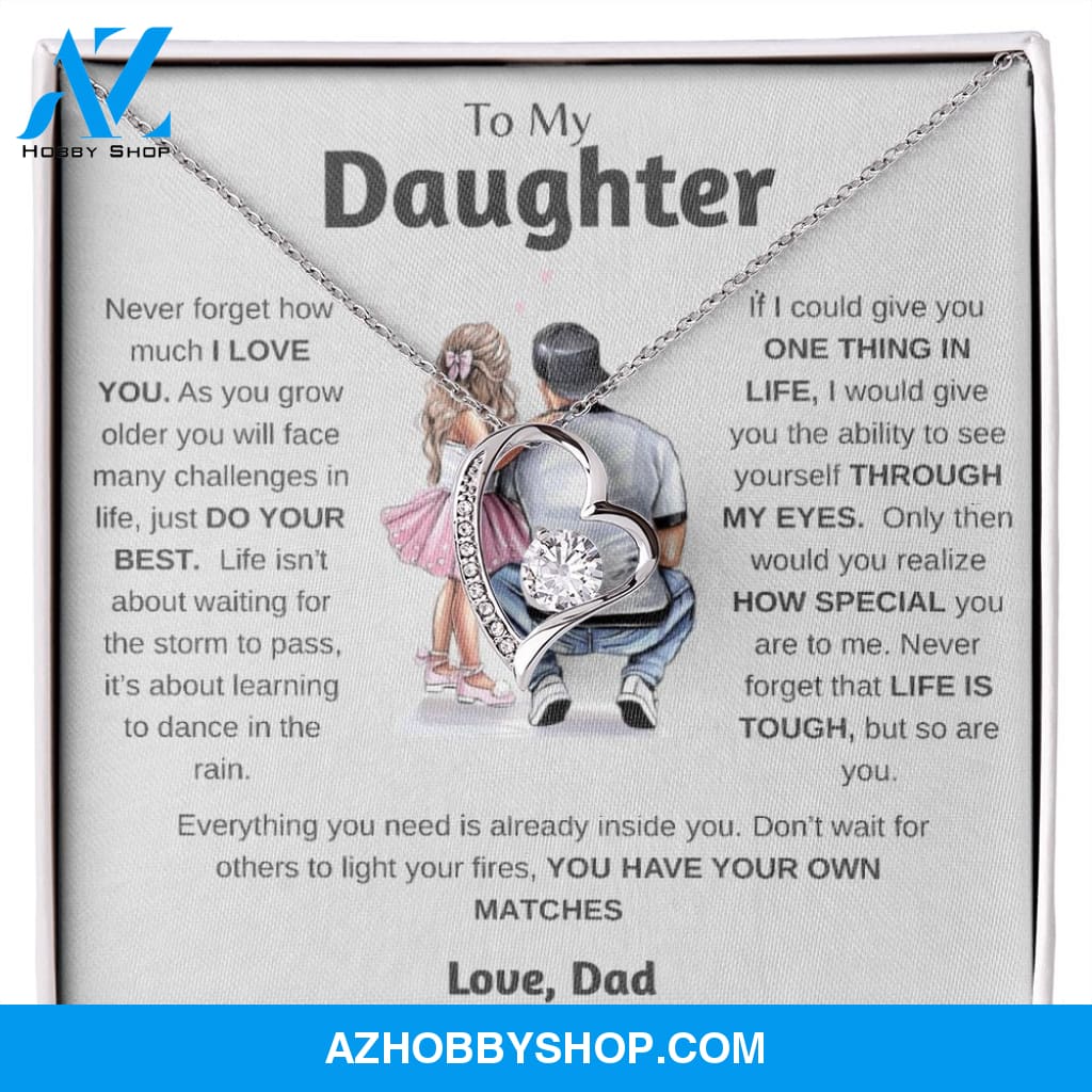 To My Daughter | Just Do Your Best | Forever Love Necklace